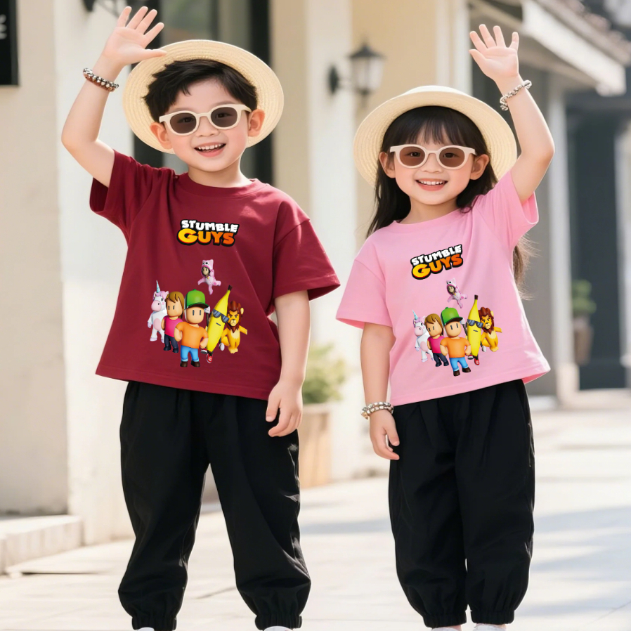 กางเกงจ็อกเกอร์เด็ก Unisex 5-15 ปี STUMBLE GUYS Motif