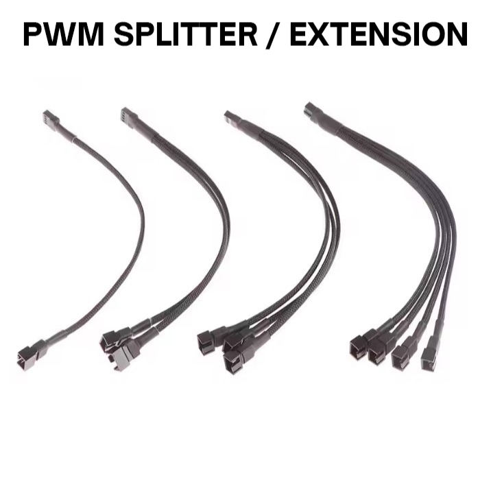 SPLITTER Y PWM CABLE 4 PIN FAN CPU CEILING CABLE MOTHERBOARD FAN