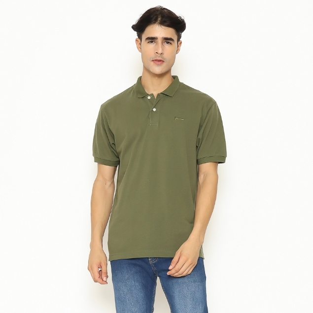 HIJAU Hammer Men Basic Polo Z1PO001G2 | เสื้อยืดคอปกแขนสั้นสีเขียวสําหรับผู้ชาย