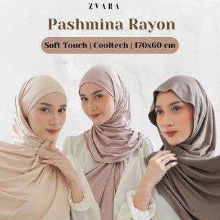 ZVARA - Pashmina Rayon Premium Bahan Kaos Rayon Jilbab Meleyot Pashmina