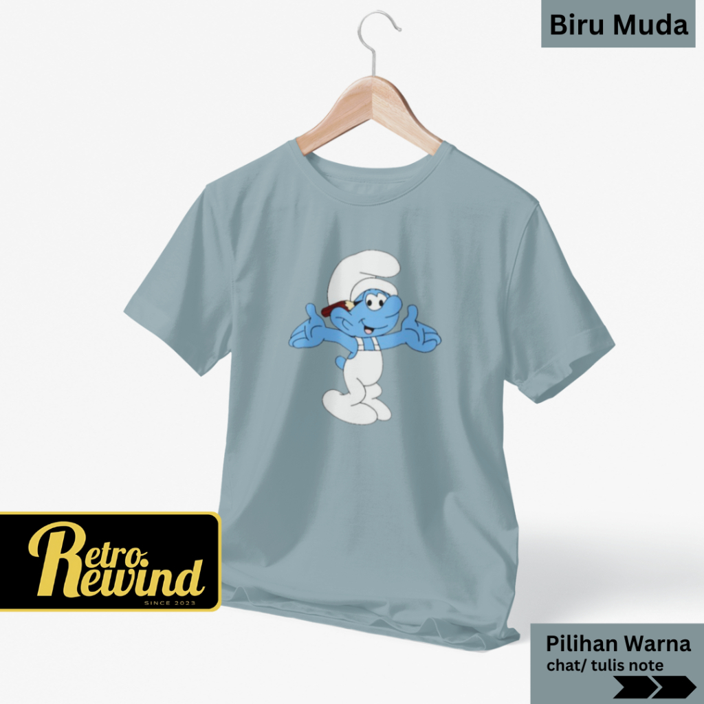 Smurf Comic T-Shirt 6 Adult T-Shirt Size S - 7XL Big Size Jumbo and Childrens T-Shirt Size XS - XL (