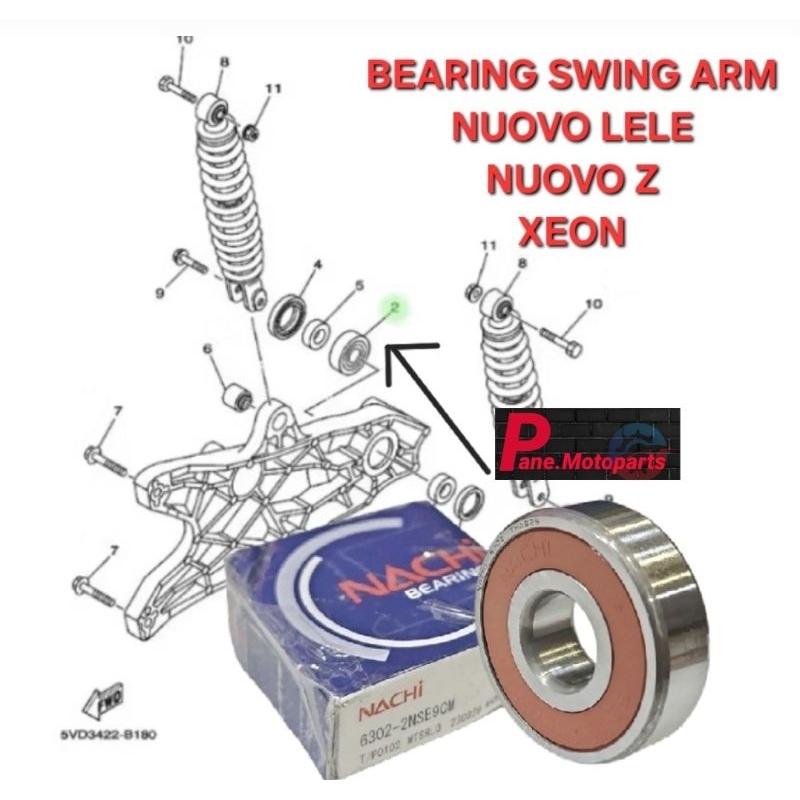 BEARING KLAHER SWING ARM BERING FORK NUOVO LELE NUOVO Z XEON NACHI คุณภาพดีที่สุด