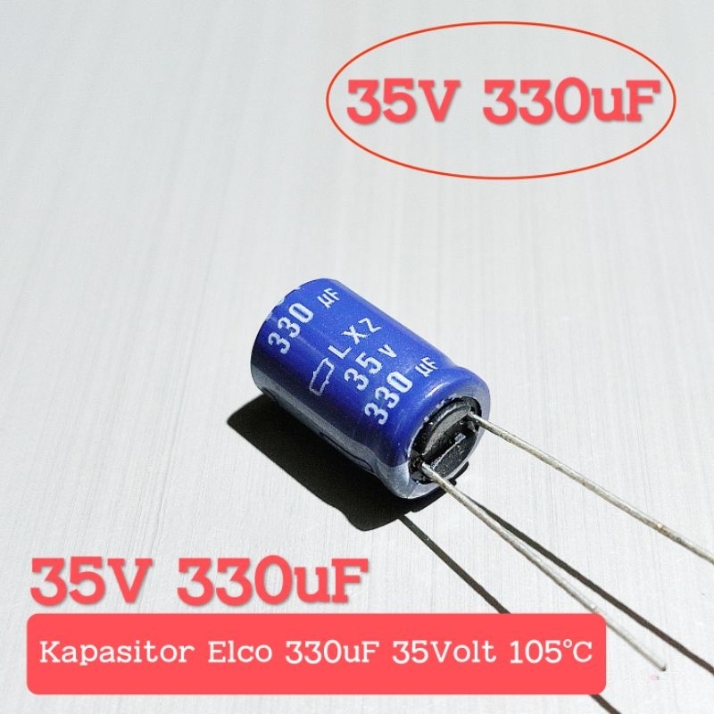 ELCO CAPACITOR 35V 330UF สุ่ม