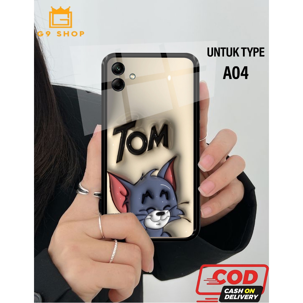 [gnine_case]เคส samsung a04-case Glossy-Protective )เคส(tom and jery)softcase hp-case hp-casing hp-s