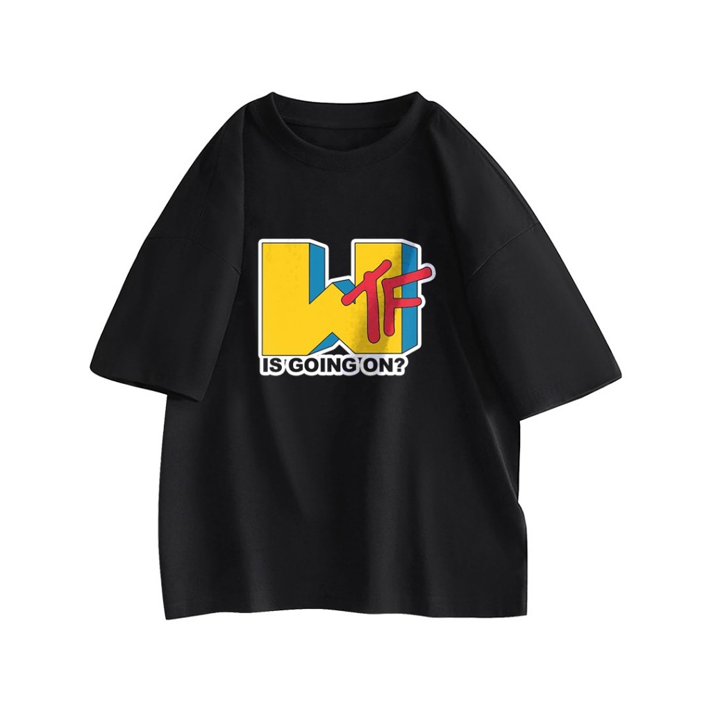 KATUN Chrismi MTV WTF Is Going On Cotton T-shirt for Men and Women Cotton Combed 24s - เสื้อยืด Dist