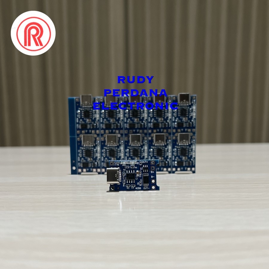 Pcb CHARGER โมดูล 5V 5 VOLT 1A 1 CAMPERE TP4056 USB TYPE C + DIODA แบตเตอรี่ PROTECTION POWER BANK L
