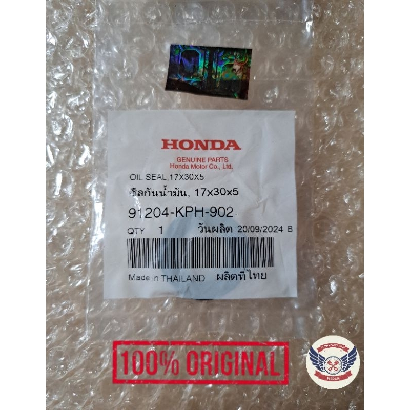 91204KPH902 ซีลน้ํามันเกียร์ด้านหน้าด้านหน้าด้านหน้า 17x30x5 x37x20 – Supra X 125 FI, Supra X 125 คา