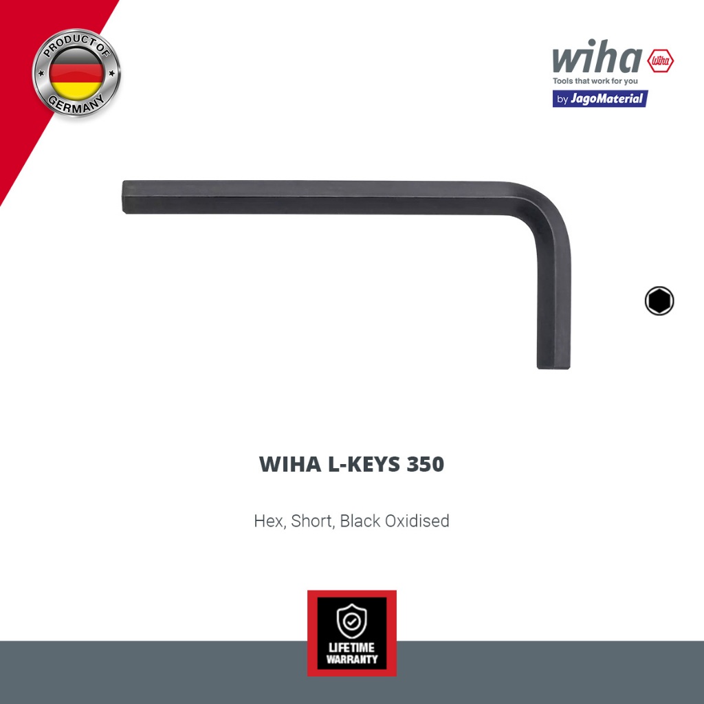 Wiha L Keys 350 Hex (10 - 19mm) - กุญแจ L หกเหลี่ยม