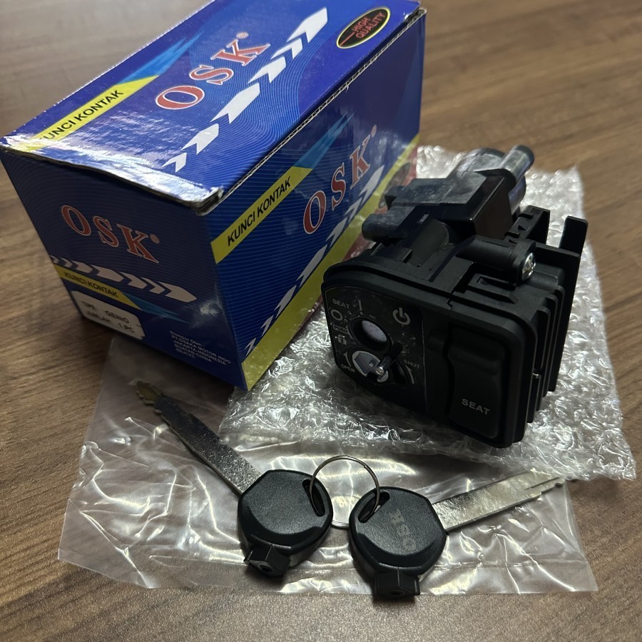 OSK GENIO KEY เท่านั้น CONTACT KEYSET KEY SET MOTORCYCLE K0J SCOOPY ESP FI F1 BEAT LED ใหม่ GARAGE D