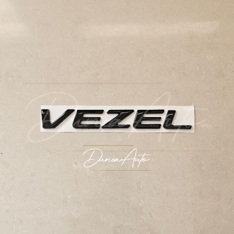 สัญลักษณ์โลโก้เคลือบเงาสีดําลึกพร้อมการเขียน VEZEL สําหรับท้ายรถ HRV