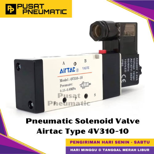 4V310-10 Pneumatic Solenoid วาล์ว Airtac 4V 310-10 Solenoid วาล์วสวิทช์ Airtac 5/2 Way Single Coil ด