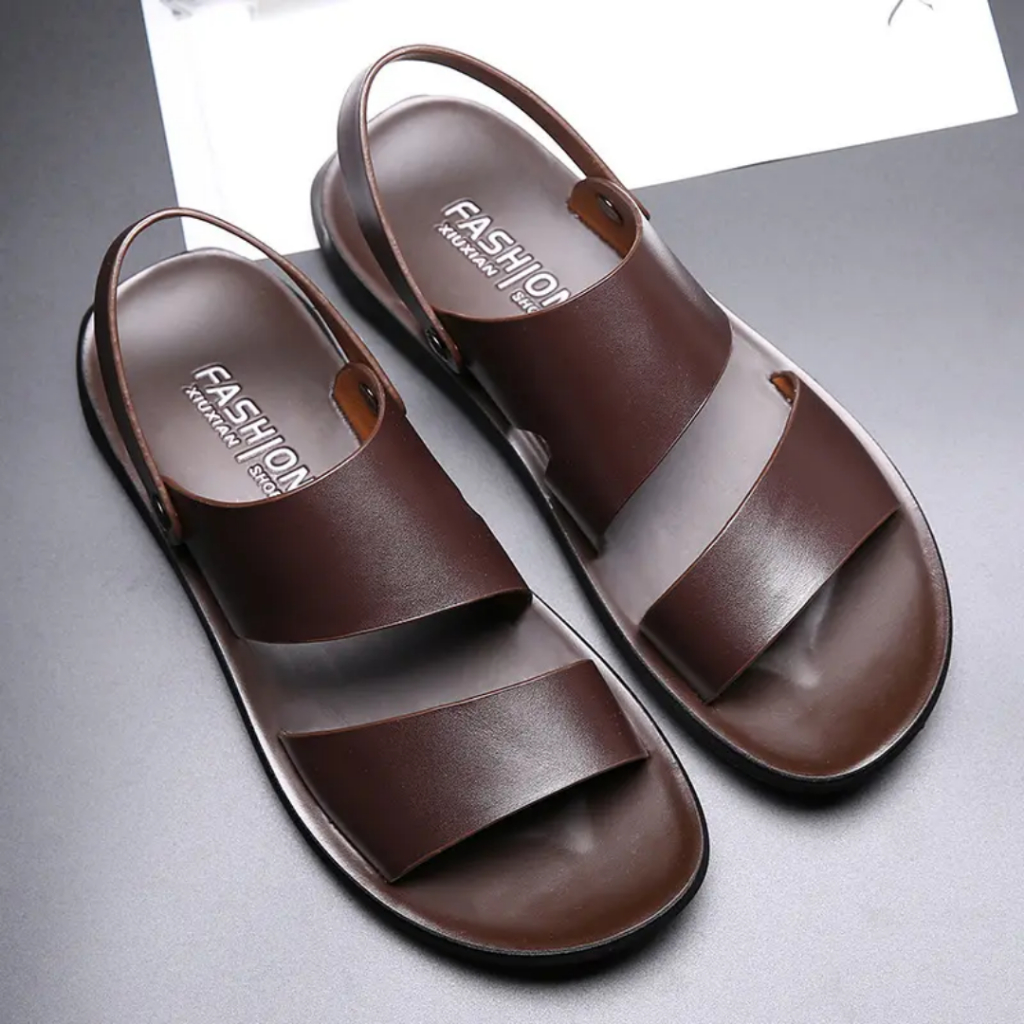 รองเท้าแตะหนังผู้ชาย Anti-Slip Soft Slides ไซส์ 39 - 43 - CODE RZ1