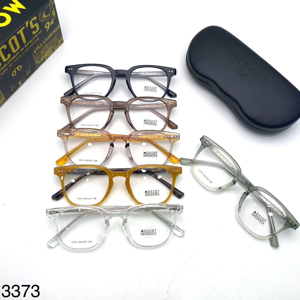 MOSCOT 3373 UNISEX GLASSES NORMAL & MINUS LENS BLUERAY GLASSES, PHOTOCROMIC WRAPGLASSES ฟรีกล่อง LAP
