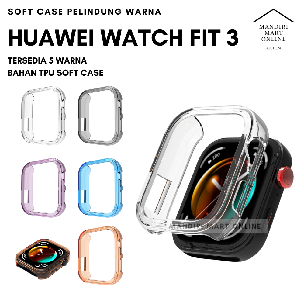 Bumper Clear Case Huawei Watach Fit 3 Clear Protective Case TPU Soft Case