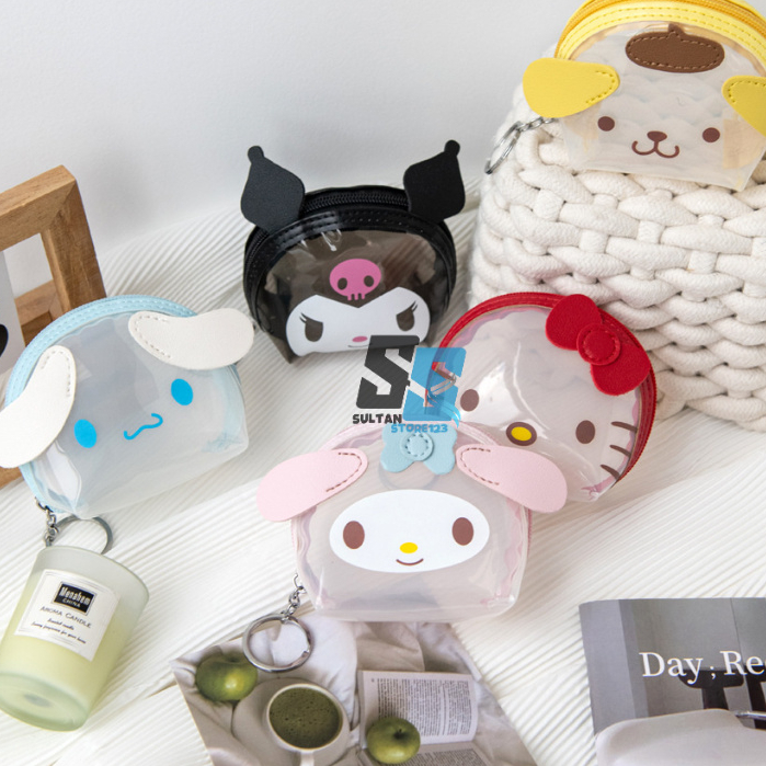 GANTUNGAN SANRIO TRANSPARKENT COIN WALLET WITH KEYCHAIN OCT 24 79
