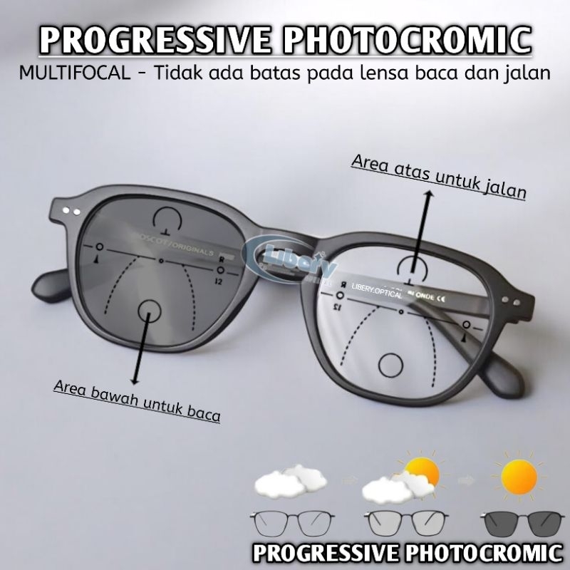 Progressive Photochromic Multifocal แว่นตาอ่านหนังสือและเดินแบบไม่จํากัด - Moscot Progressive Photoc
