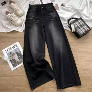 Celana Panjang Wanita Loose High Waist Jeans Premium - Korean Stayle Jeans Baggy Loose Oversize