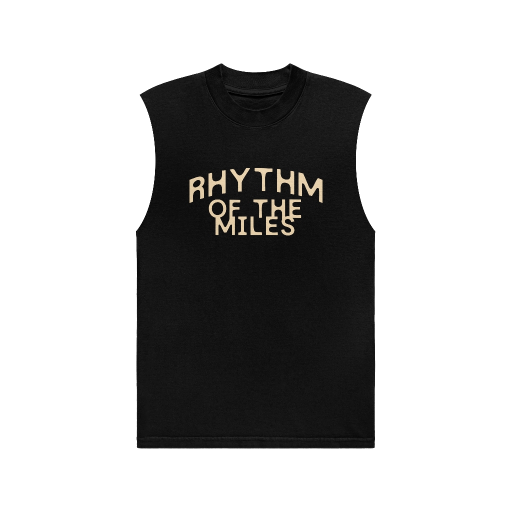 HLWN Running Unisex Muscle Tee สีดํา - ความชุ่มชื่น