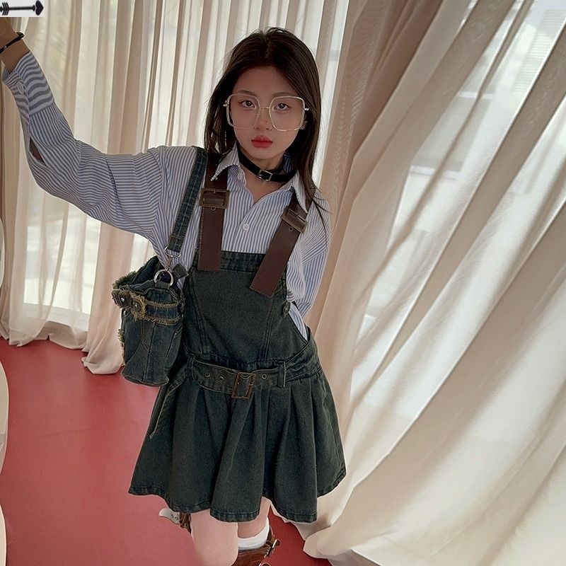 ER-130 IMPORTED GIRLS OVERALL SKIRT SET AGES 10-12 ปี