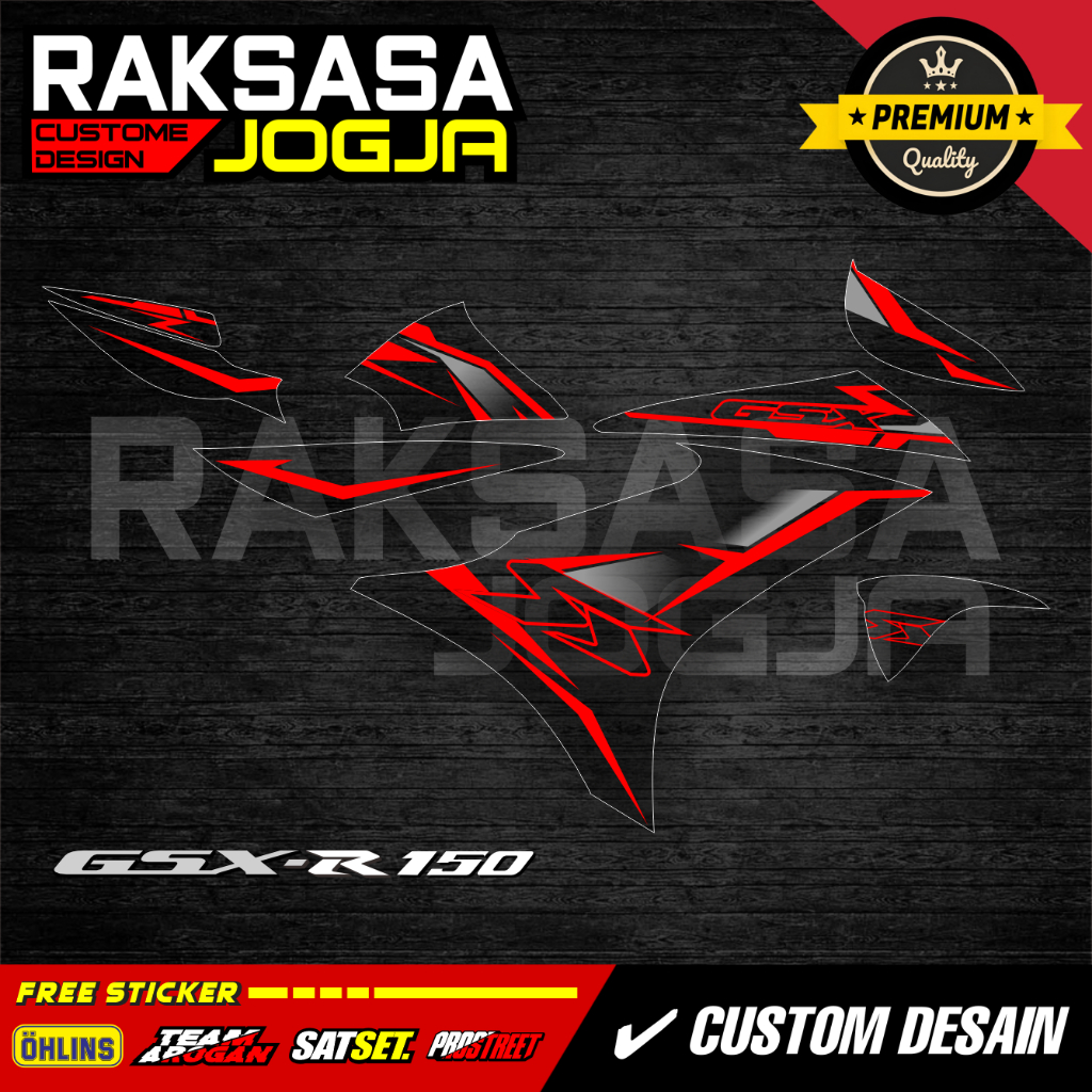 SUZUKI GSX 150R STRIPING TRANSPARENT DOFF GLOSSY VINYL ALREADY CUT JUST STICK คุณภาพระดับพรีเมียม - 