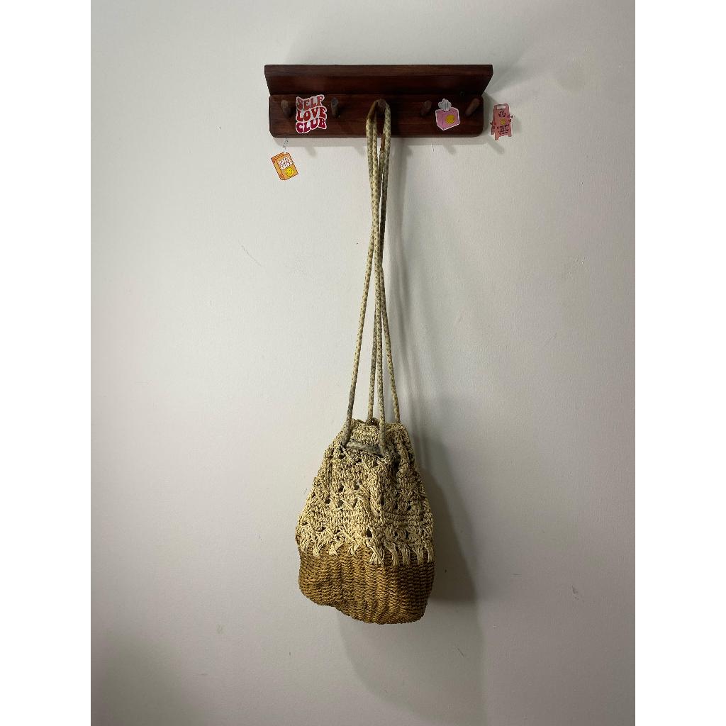 OYSHO CROCHET BUCKET BAG