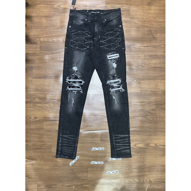 VRL BIKER CHARCOAL JEANS