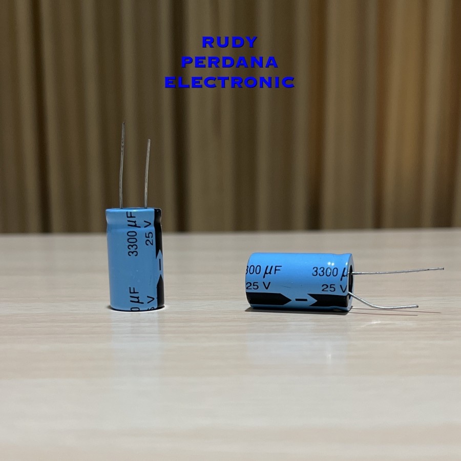 คาปาซิเตอร์ ELCO ELKO 3300UF 25V 3300 UF 25 VOLT