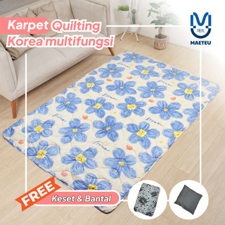 Maeteu Karpet Quilting Korea Multifungsi Motif Bunga