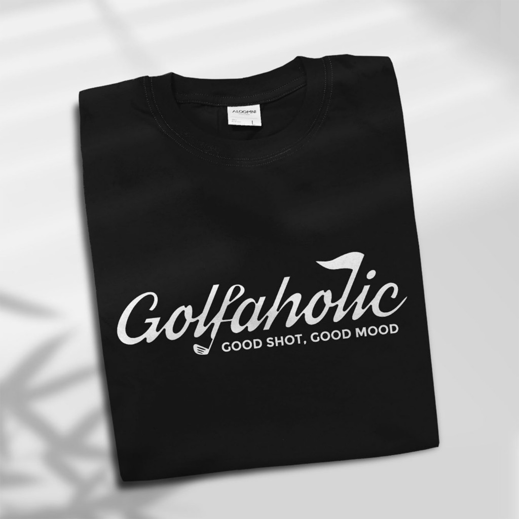 เสื้อยืด Aldoomni Golfaholic Good Shot Good Mood