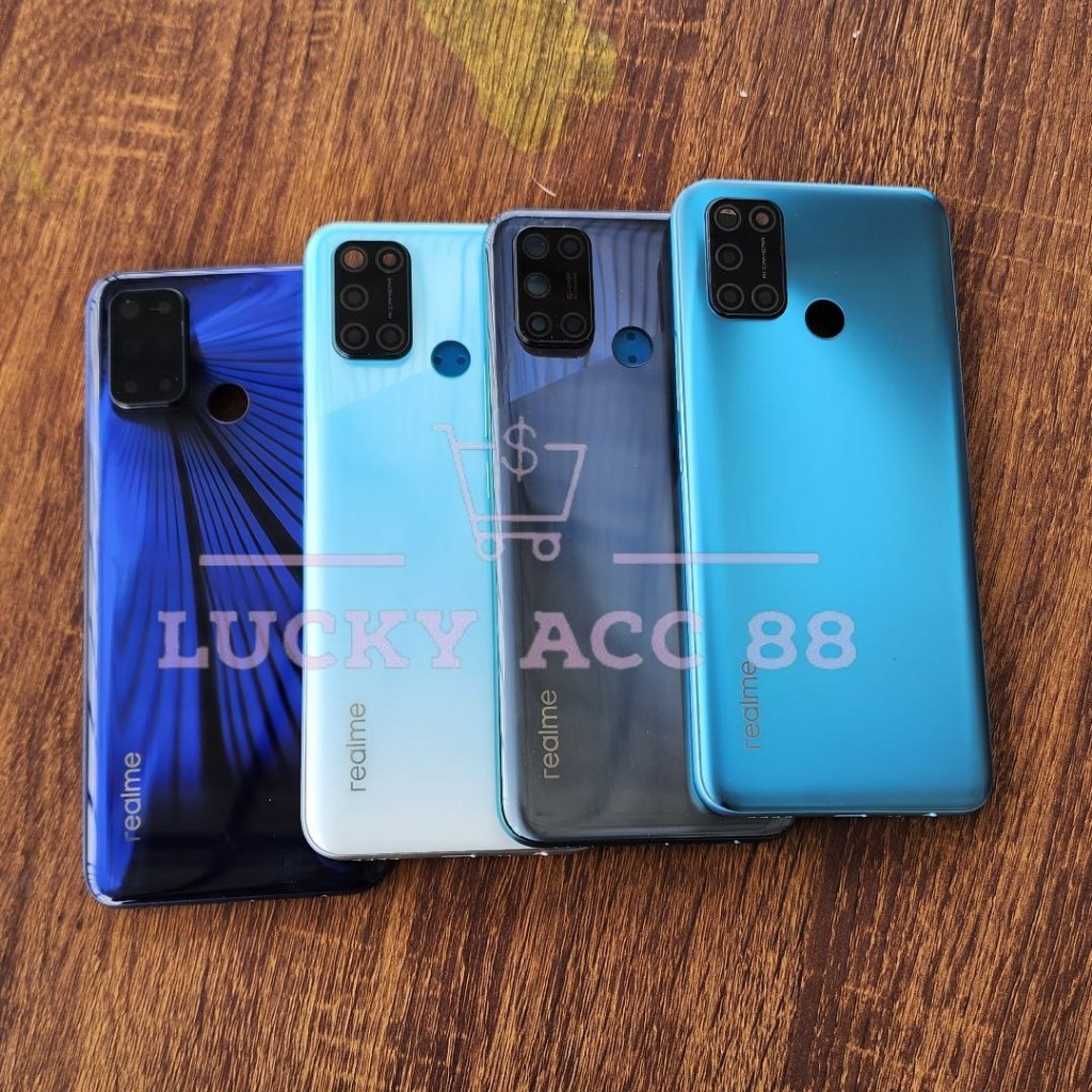 ปลอกหลังประตู + Bezzel Realme C17 RMX2101 Bekdor เคสฝาหลัง + กระจกกล้อง