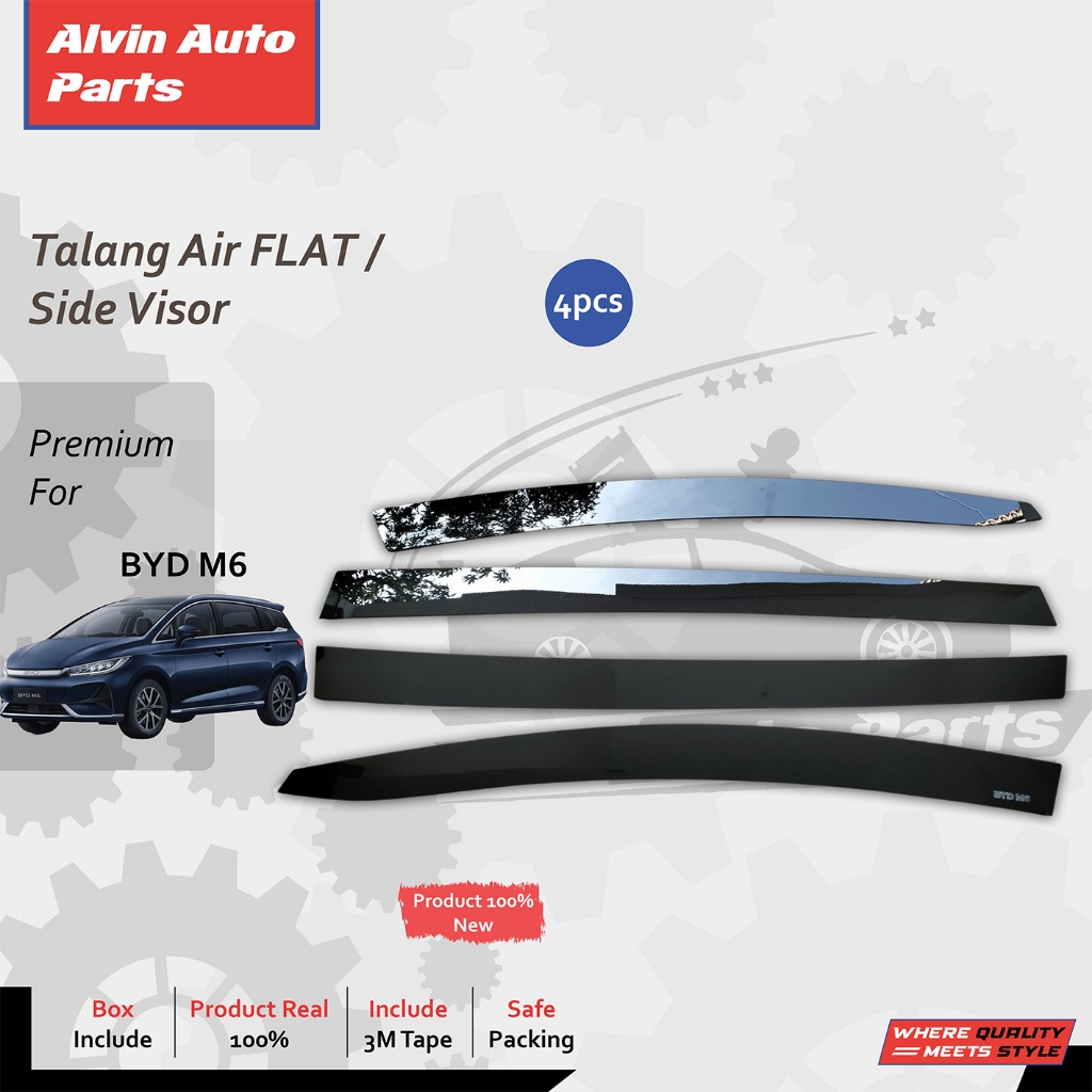 BYD M6 FLAT WATER GUARD / M6 FLAT SIDE VISOR / อุปกรณ์เสริม BYD M6