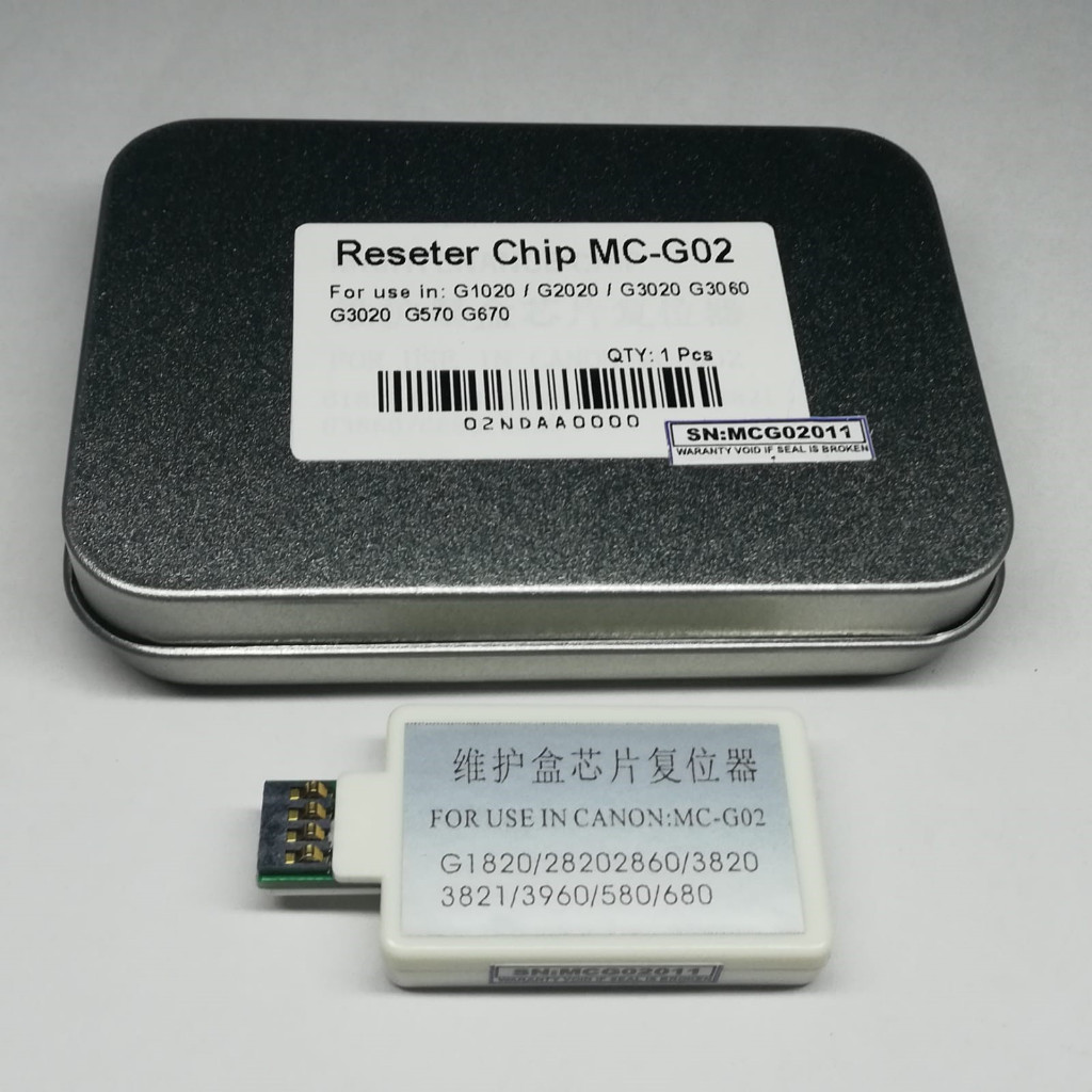 กล่องบํารุงรักษาแผ่นหมึกเสีย CHIP XENUINE MC G02 MC G 02 สําหรับการใช้งาน Canon MC G02 G1020 G2020 G