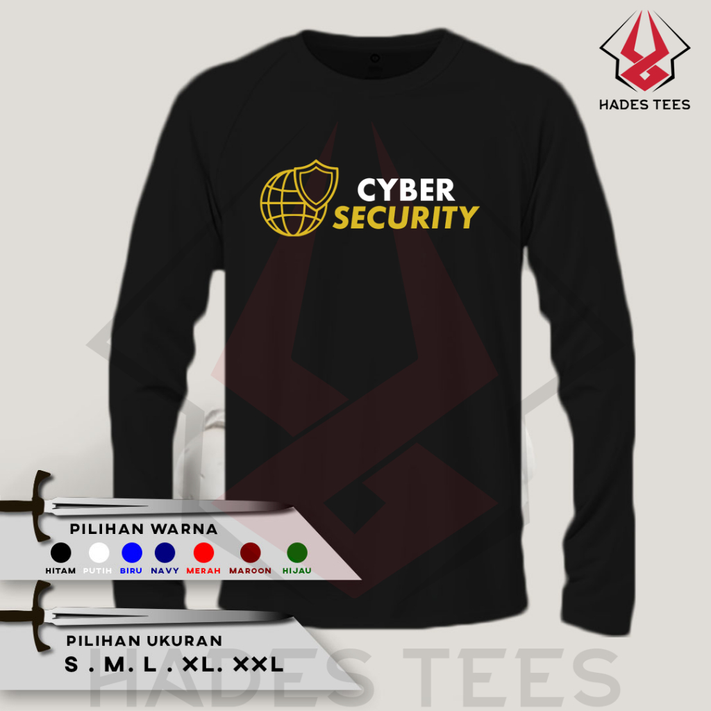 เสื้อยืดแขนยาว Cyber Security Distro Combed 30s เสื้อยืด
