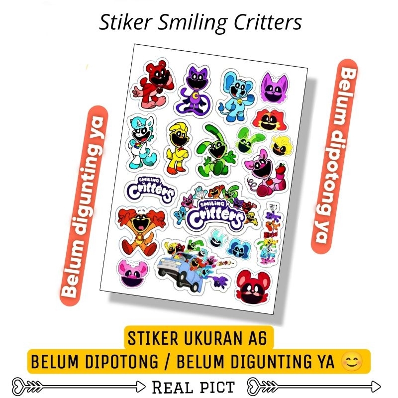 UNCUTTED SMILING CRTTERS สติ๊กเกอร์ / สติ๊กเกอร์ไวนิลขนาด A6 / สติ๊กเกอร์ / น่ารัก