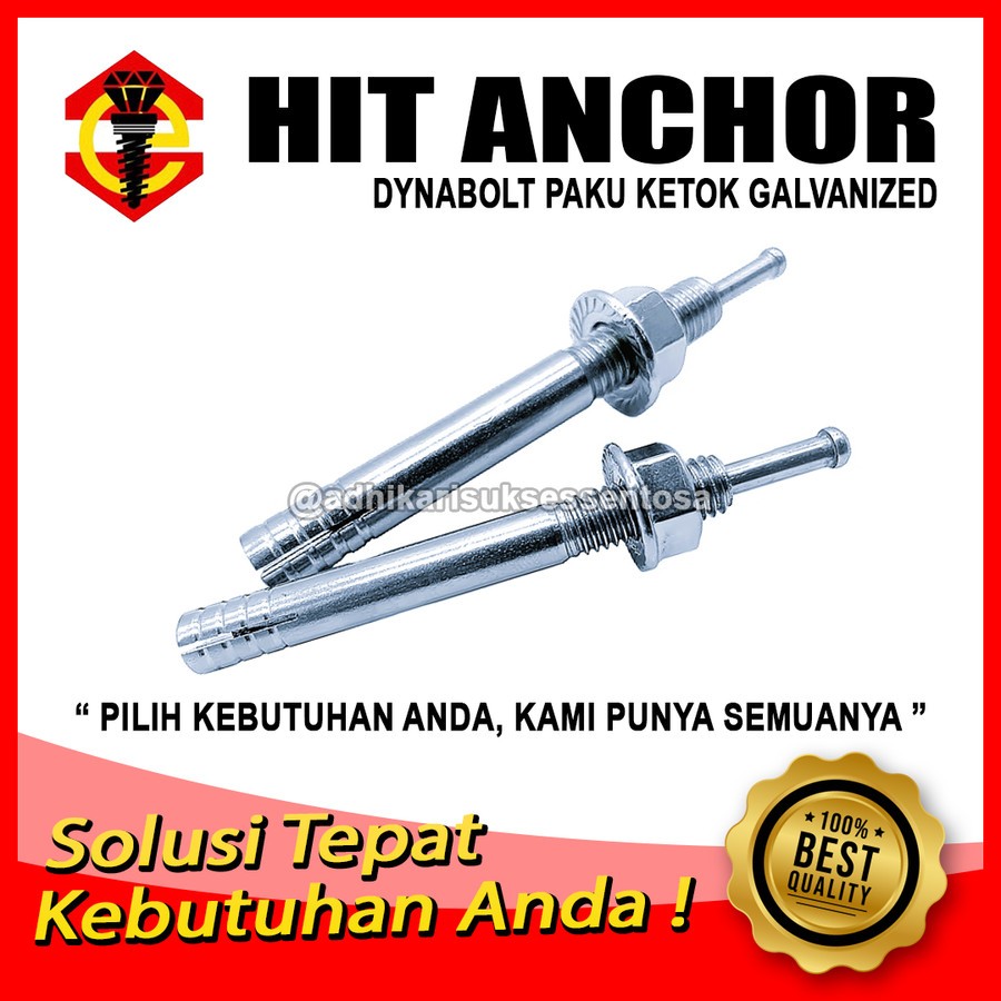 HIGH ANGKUR 12X90 / DYNABOLT NAIL 12 MM / HIT ANCHOR M12X90 (9 CM)