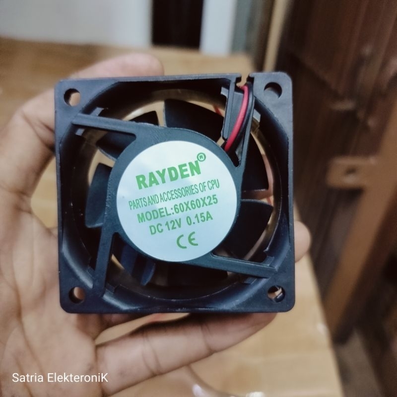 พัดลม DC 12v 6 x 6 ซม. พัดลม DC 12v 6ซม