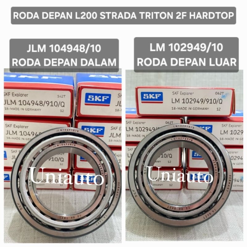 เจล์ม 104948/10 แบริ่งล้อหน้า OUTSIDE L200 STRADA 2F HARDTOP LAKER LM 102949/10
