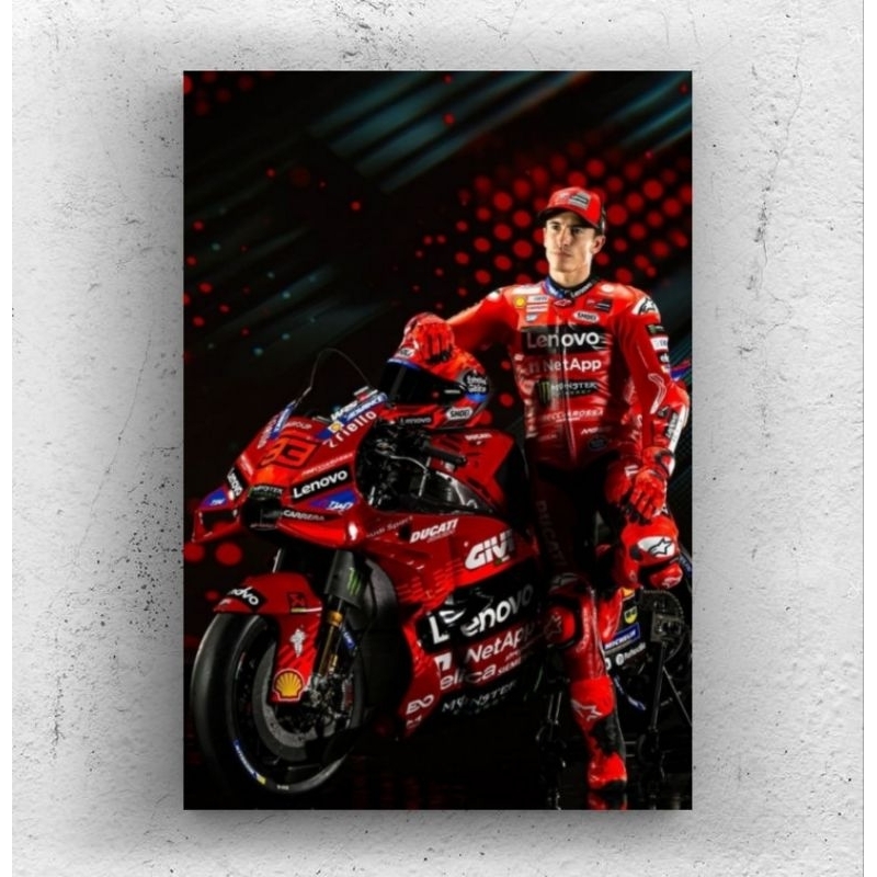 Marq Marquez ducati lenovo wall Poster ขนาด A3+ สูง 48cm กว้าง 32cm