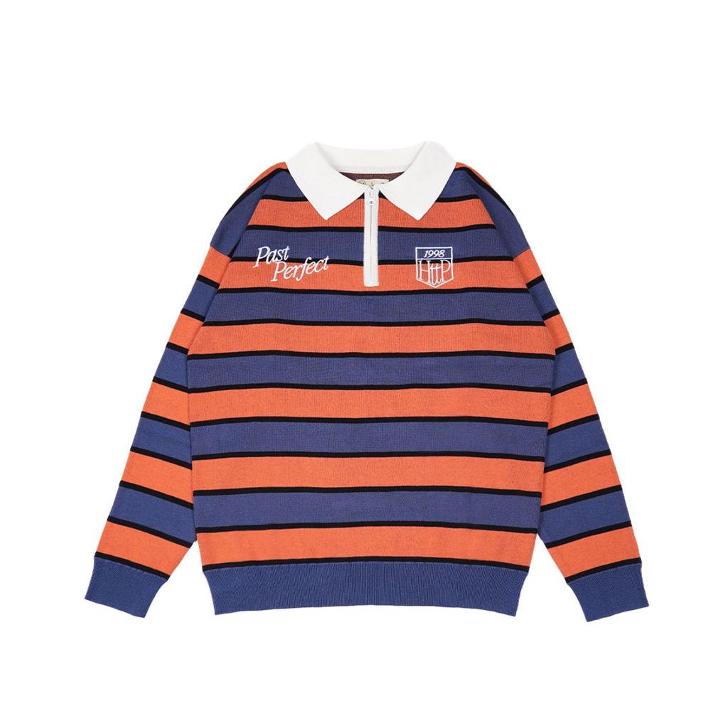 KATUN KOVA - HTTP - เสื้อถักผ้าฝ้าย Crewneck Striped Past Perfect Top สําหรับผู้ชายและผู้หญิง Unisex
