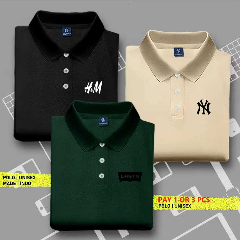 ซื้อ 1 แถม 3 ชิ้น เสื้อยืดคอปกโปโล | ชม.,ม | เอ็น3ว ยอร์ค | L3V15 | เสื้อยืด Distro สําหรับผู้ชาย DM