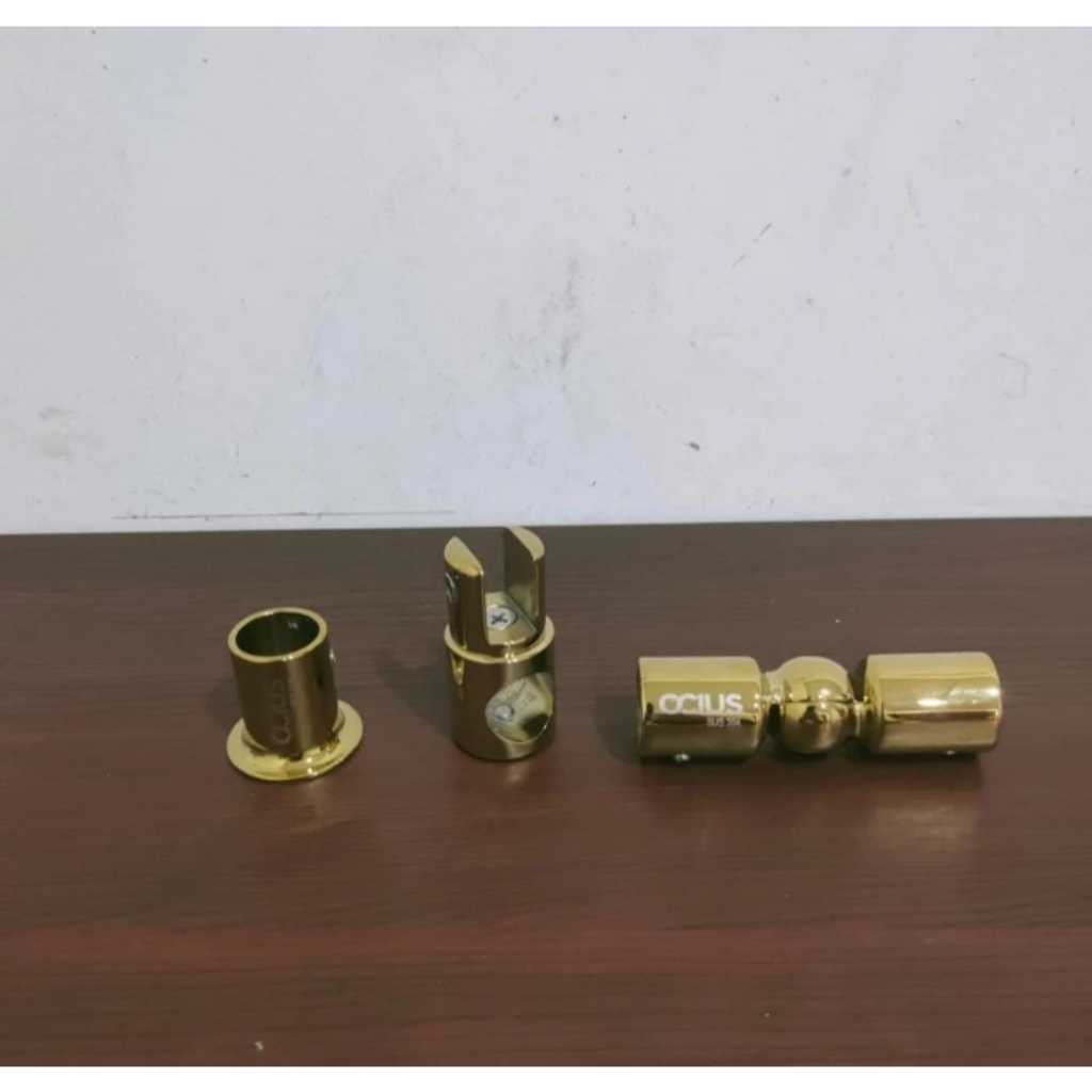 GOLD PIPE CONNECTOR GLASS PIPE CONNECTION GOLD สี WALL PIPE CONNECTION GOLD GLASS CLAMP