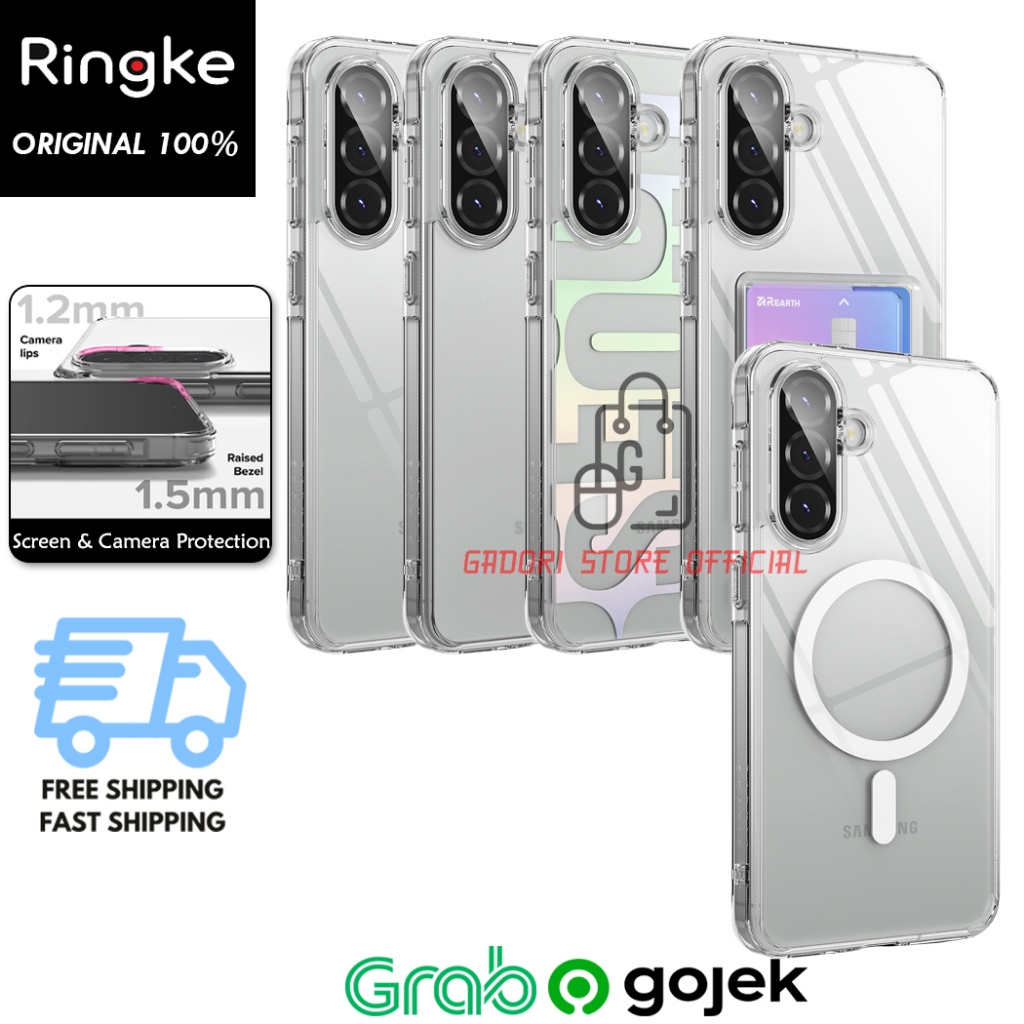 Samsung Galaxy A56 5G / A36 5G RIngke Fusion MagSafe Magnetic Card Slot Holder Clear Casing
