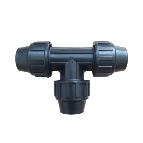 Hdpe Tee 3/4 X 1/2 นิ้ว Equal Tee การบีบอัดข้อต่อท่อ HDPE