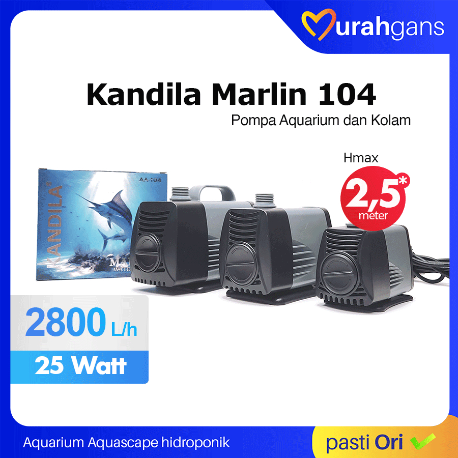 KANDILA MARLIN AA 104 ปั๊มบ่อตู้ปลา 2800 LH