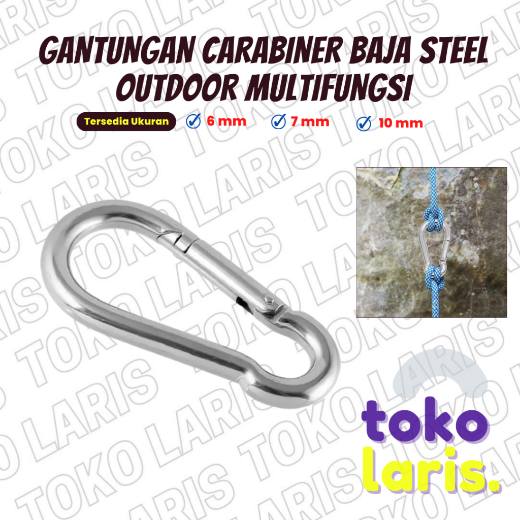 GANTUNGAN CARBINER O SHAPE CARBINER CLIMBING MINI MULTIFUNCTIONAL PULL พวงกุญแจเหล็ก HAMMOCK กลางแจ้