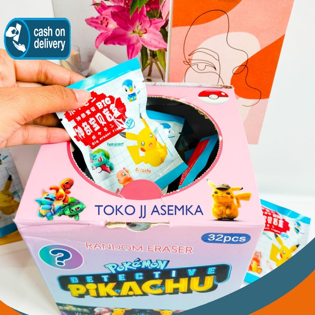 MYSTERY BAG POKEMON V1 ERASER น่ารัก UNIQUE CHARACTER SCHOOL STATIONERY