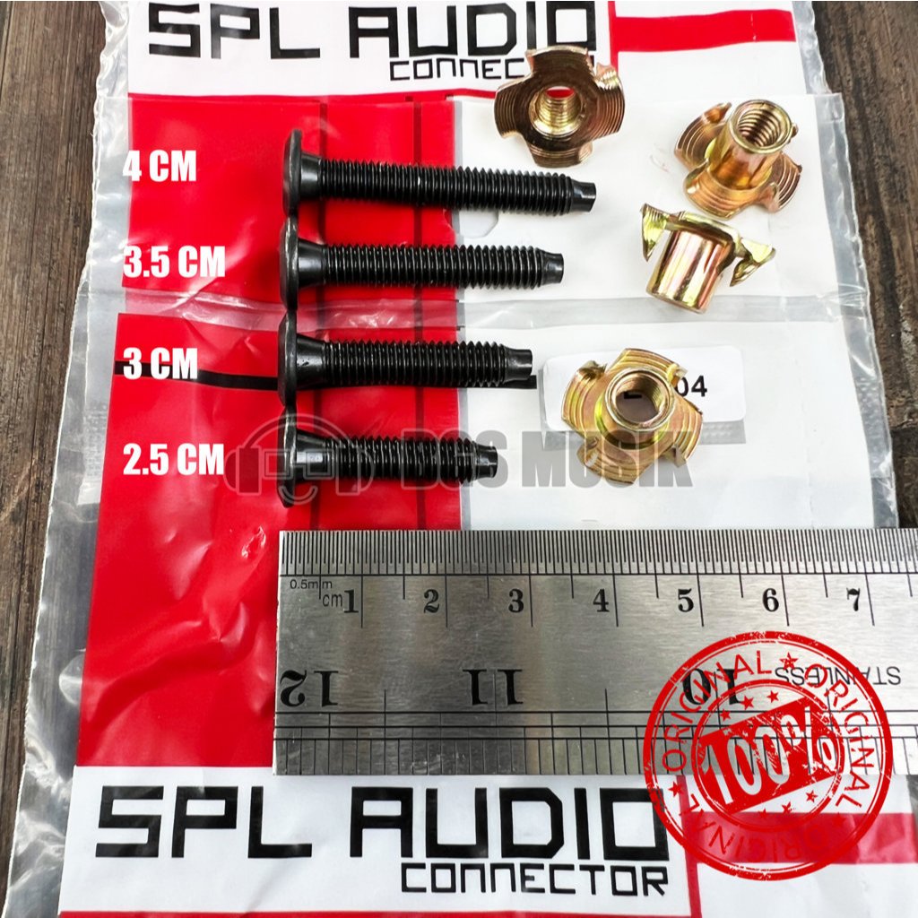 JCBC M6 Speaker Bolt 4mm L Key M6 Claw Nut - Speaker Bolt plus M6 Claw