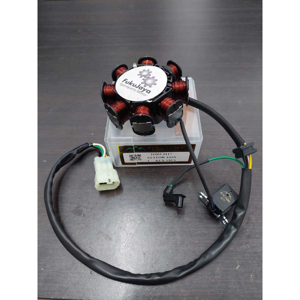 Fukuyama Kawasaki KLX 150 KLX-150 (21003-0117) Stator Assy Comp 8 Spull Spool + Pulser - Fukujaya อะ