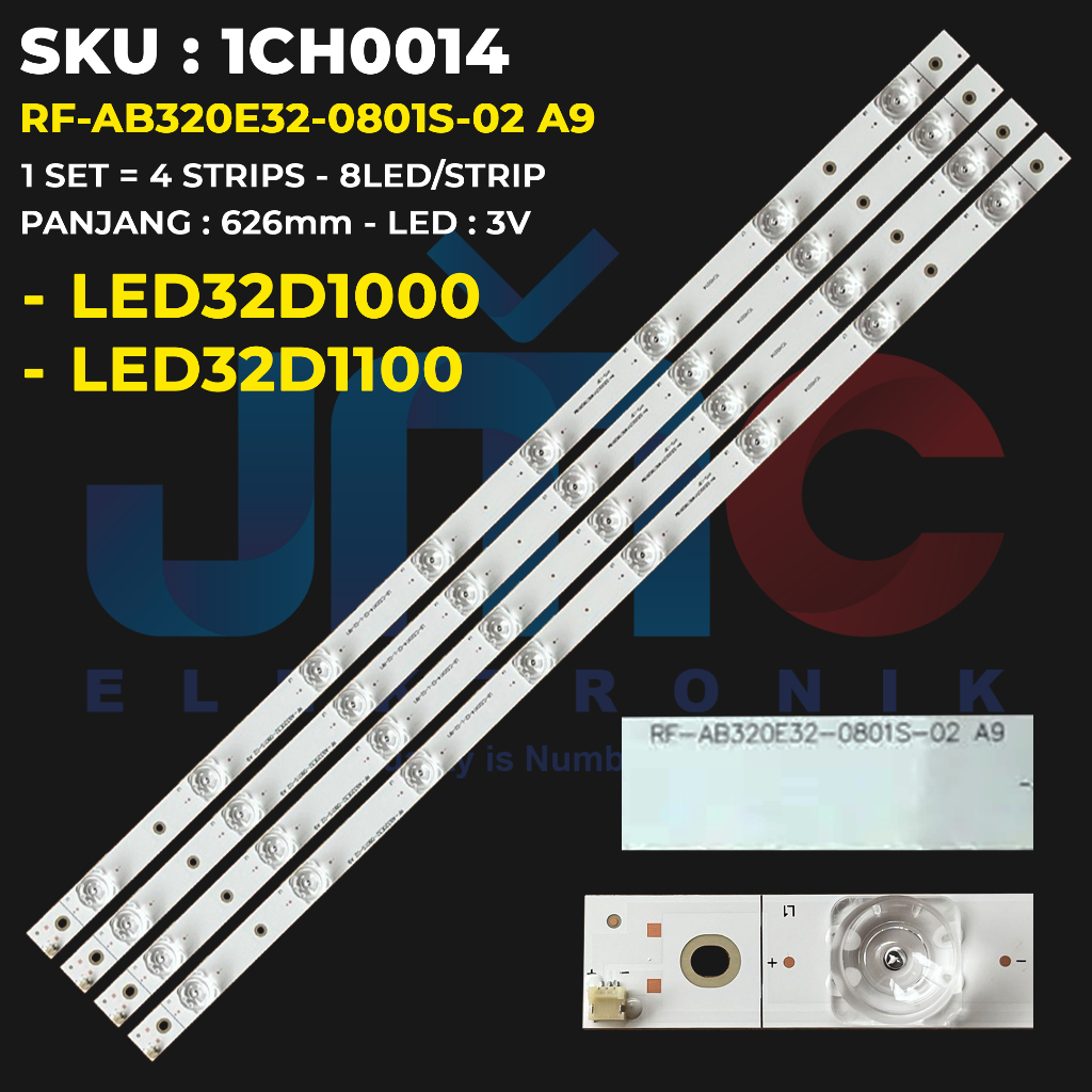 Changhong 32 นิ้ว LED32D1000 LED32D1100 RF-AB320E32-0801S-02 A9 ไฟแบ็คไลท์ทีวี