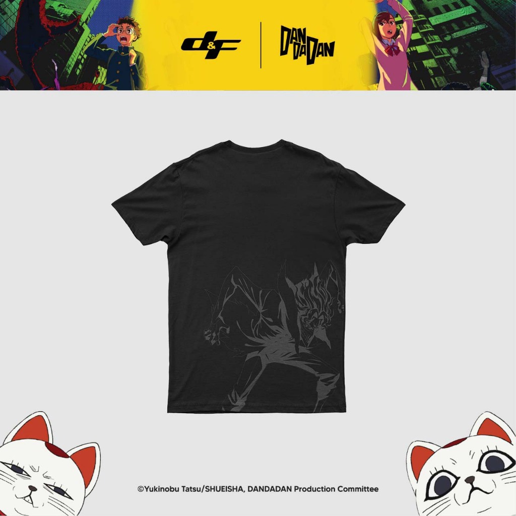 D&f X AND DA AND Okarun Yokai Form T-Shirt - สีดํา